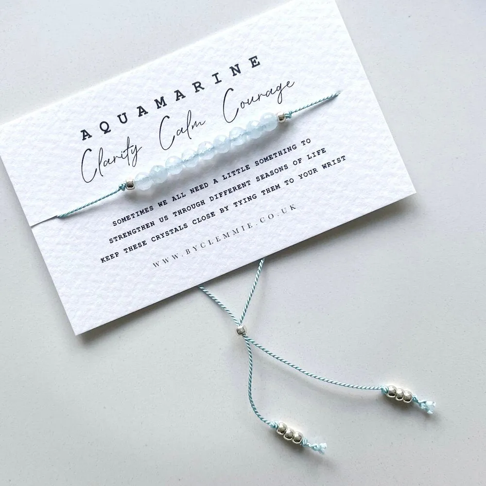 Aquamarine Crystal Bracelet