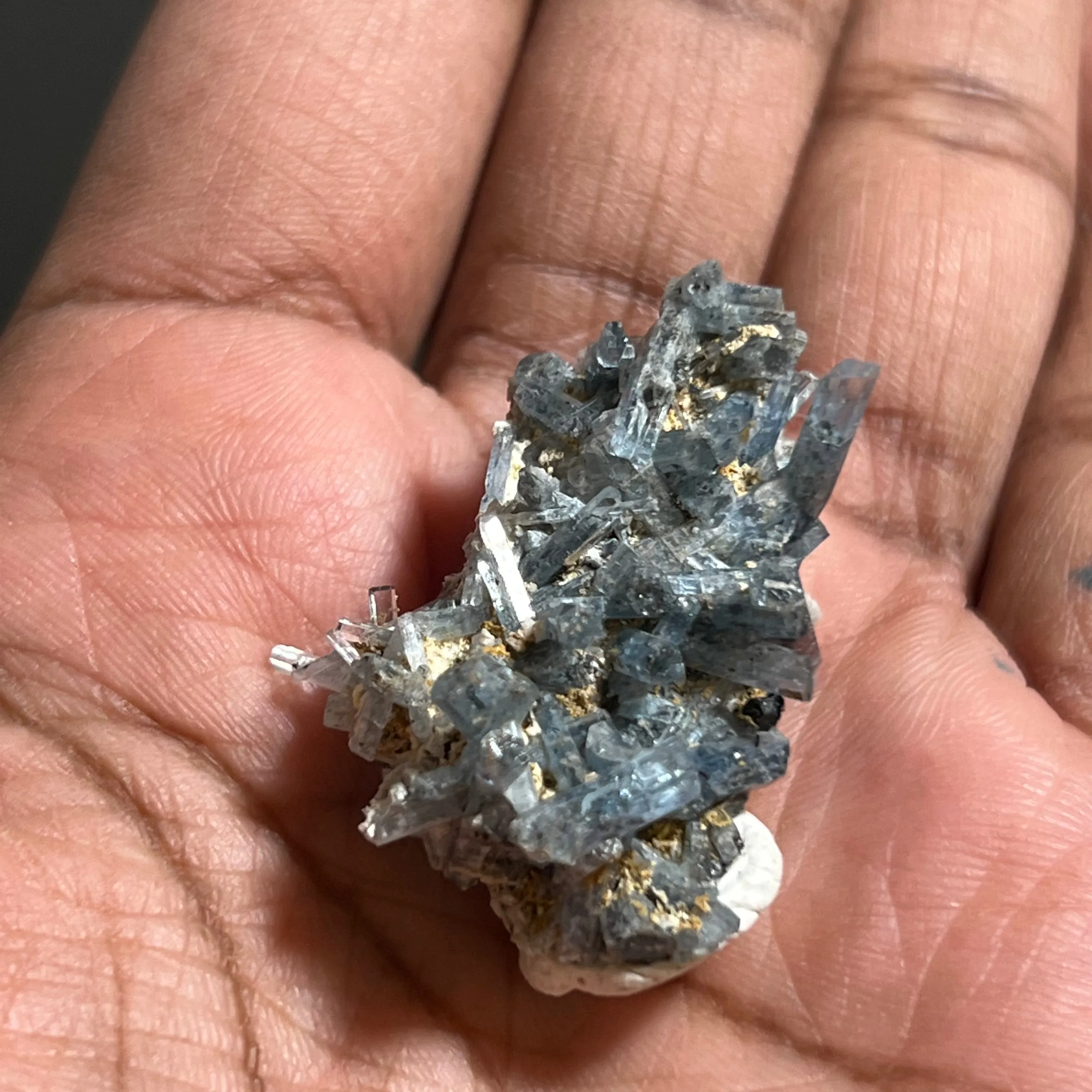 Aquamarine Specimen with Feldspar and Black Tourmaline, Erongo Mountain, Erongo Region, Namibia, Erongo Aquamarine Crystal, Crystal Healing