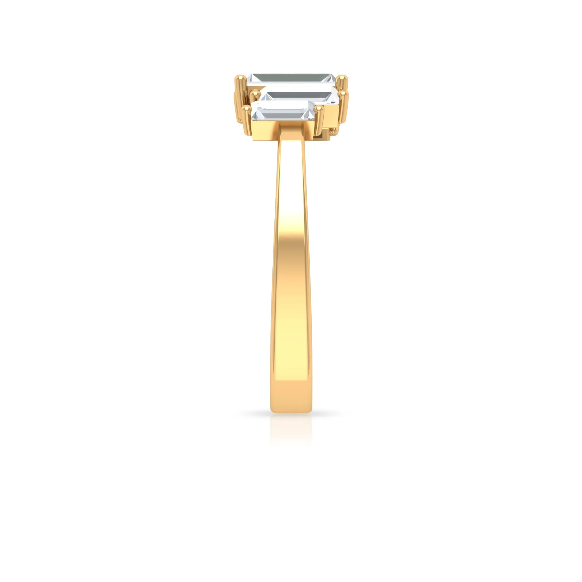 Baguette Moissanite 5 Stone Anniversary Ring