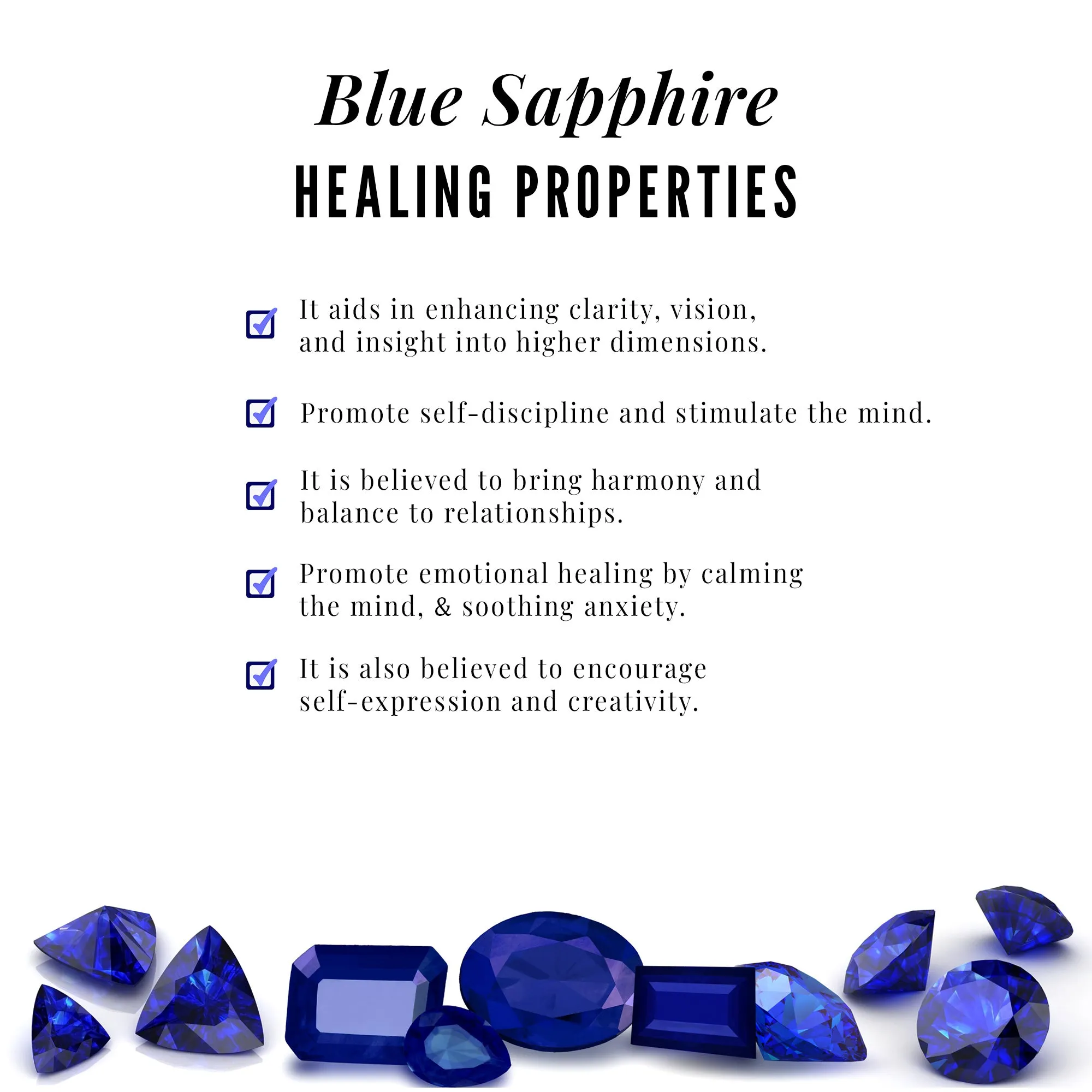 Blue Sapphire Band Ring with Diamond