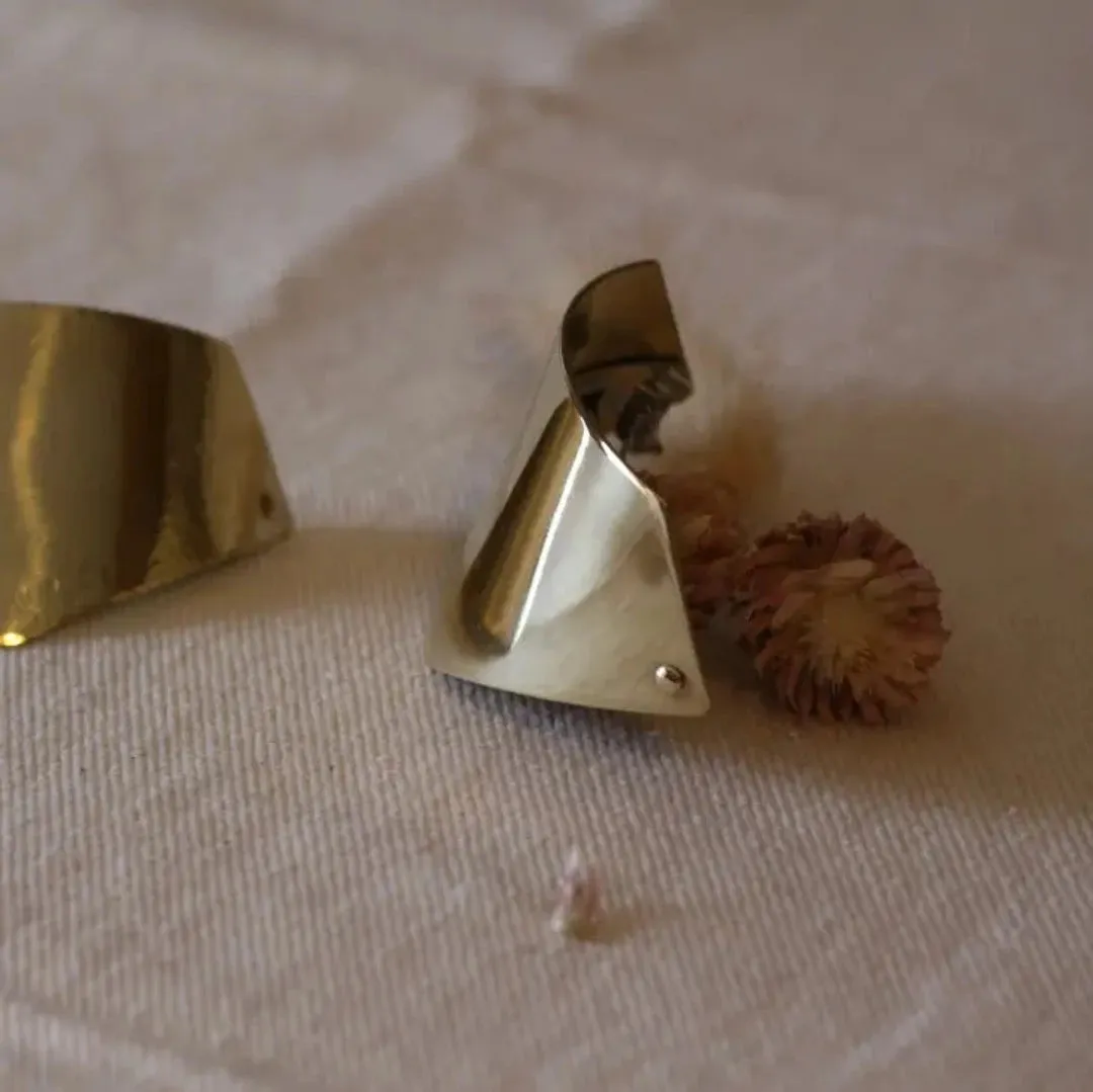 Brass Shield Barrette