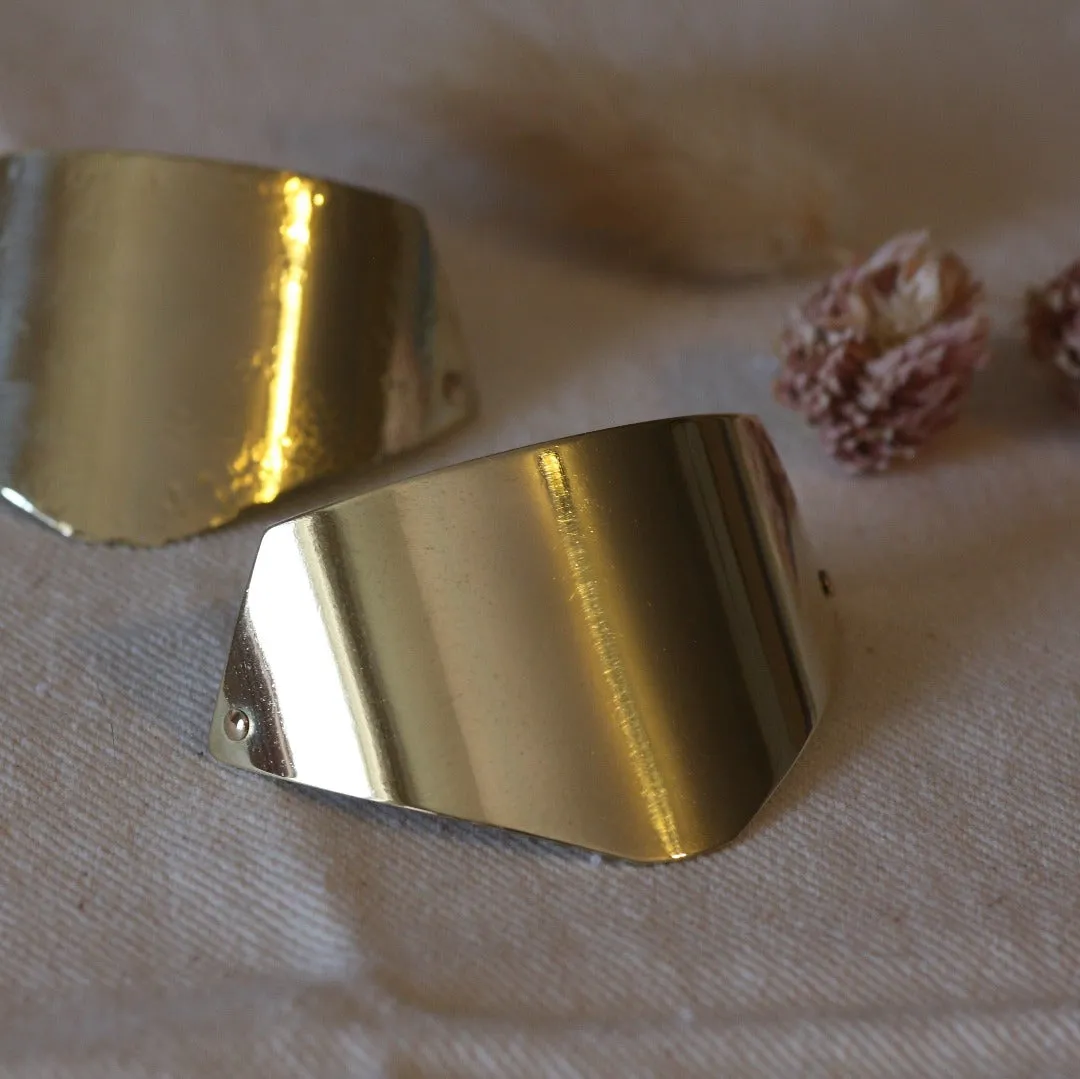 Brass Shield Barrette
