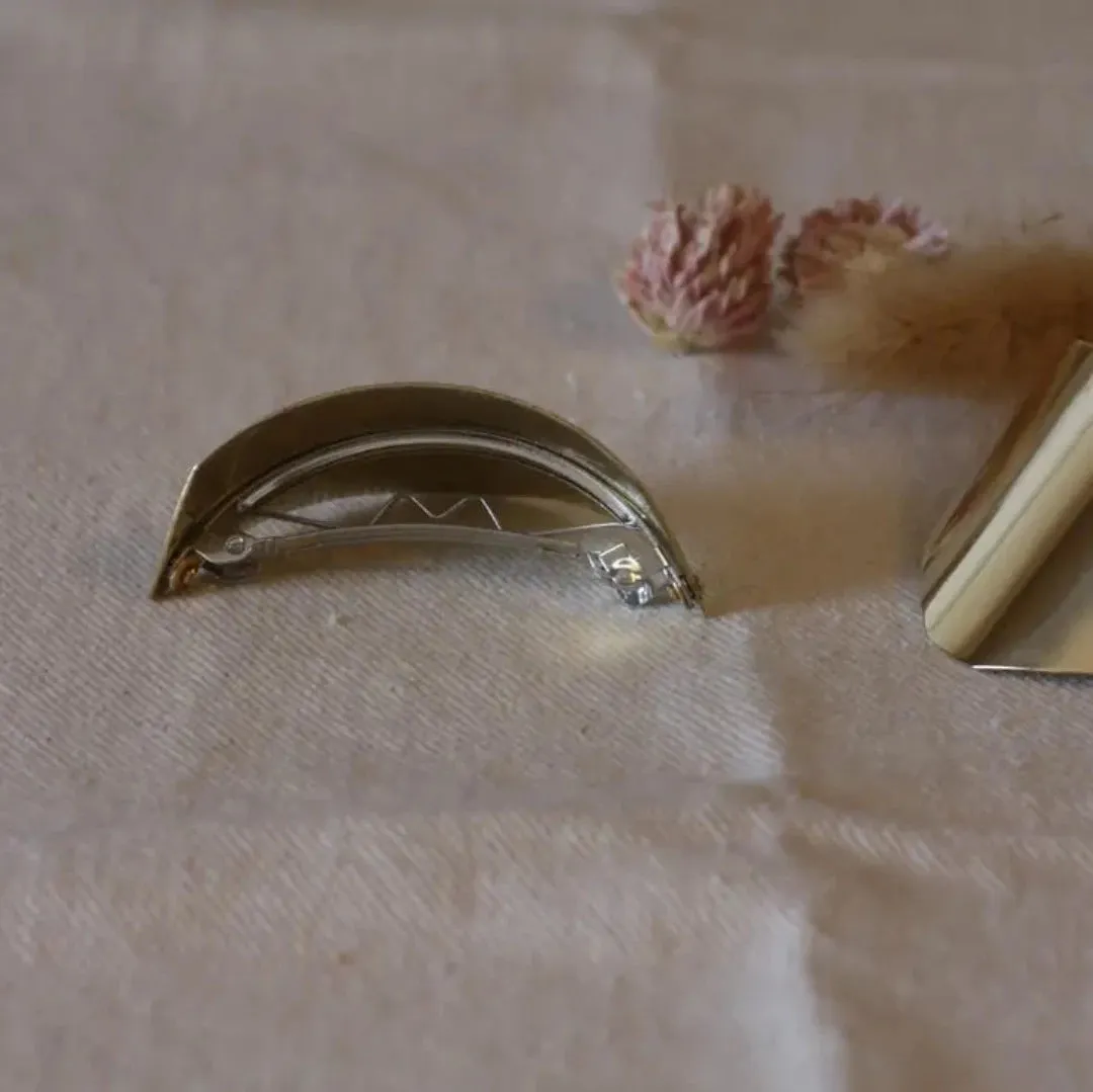 Brass Shield Barrette