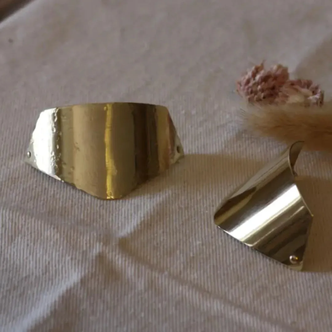 Brass Shield Barrette