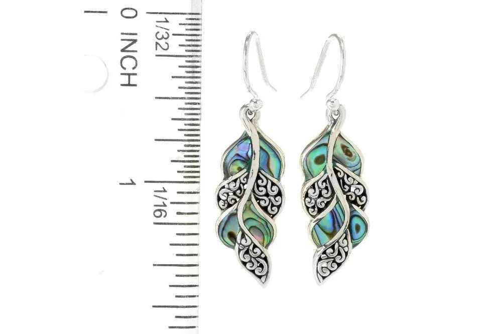 Cascada Leaf Earrings- Paua