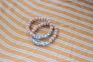 Ceramic Blue Flower Diffuser Bracelet