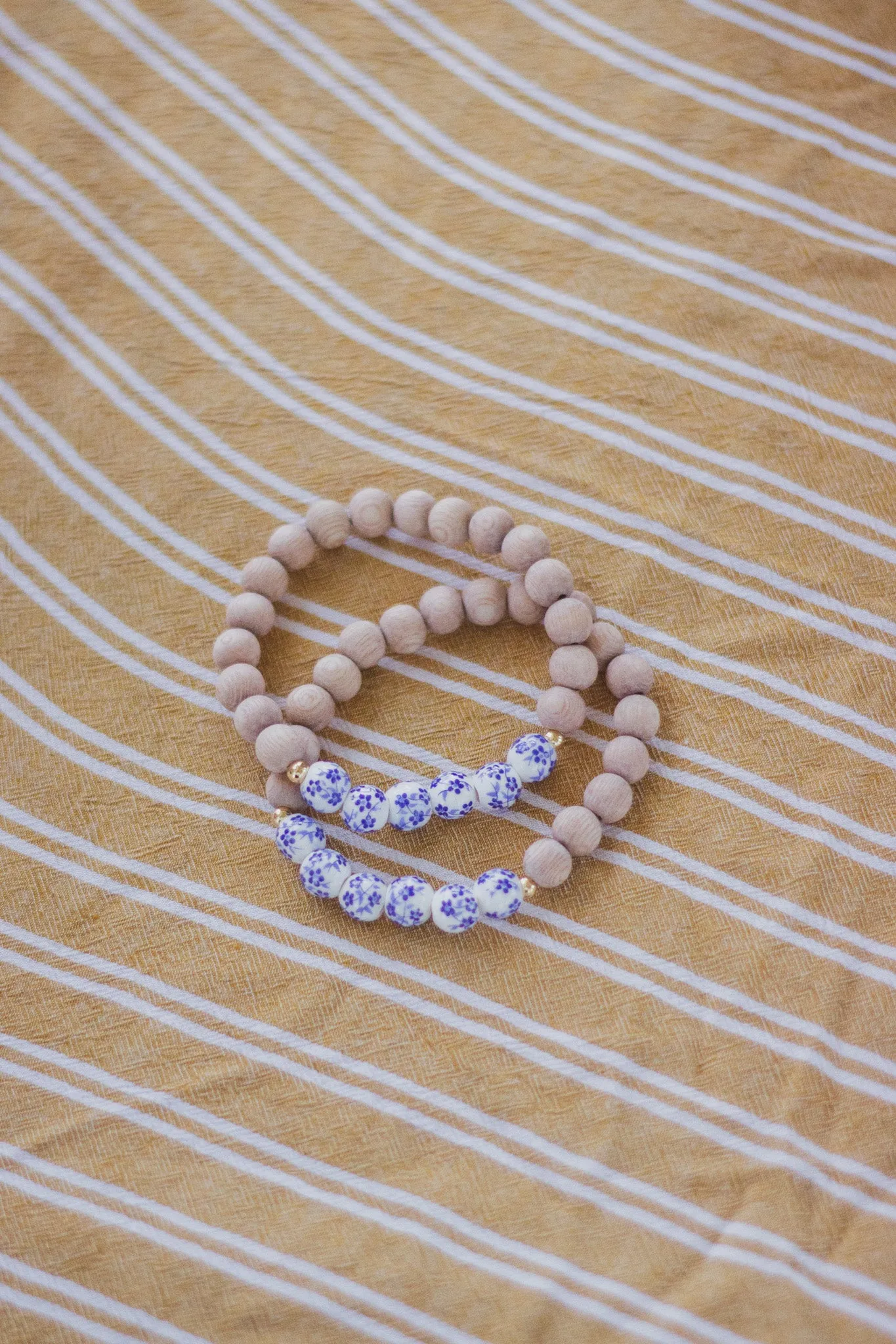 Ceramic Blue Flower Diffuser Bracelet