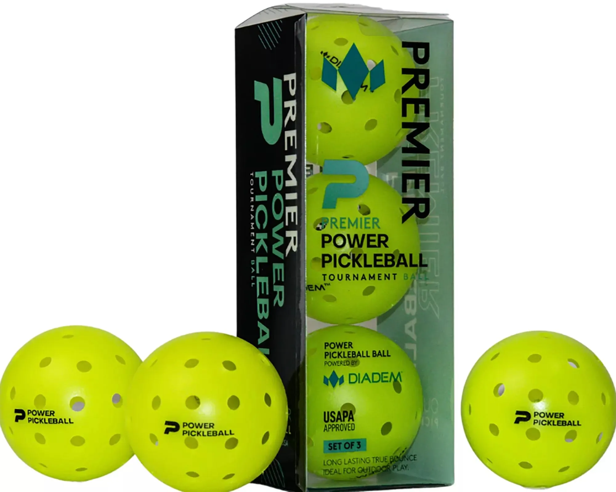 Diadem Premier Power Pickleballs - 3-Pack