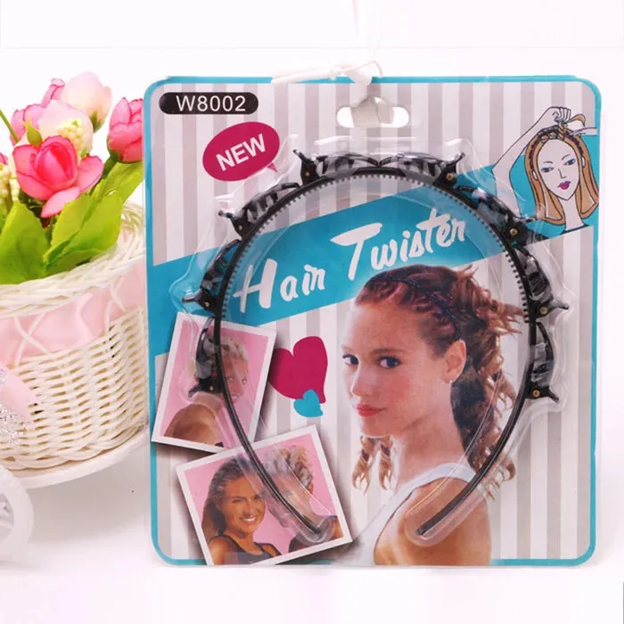 Double bangs hairstyle hairpin