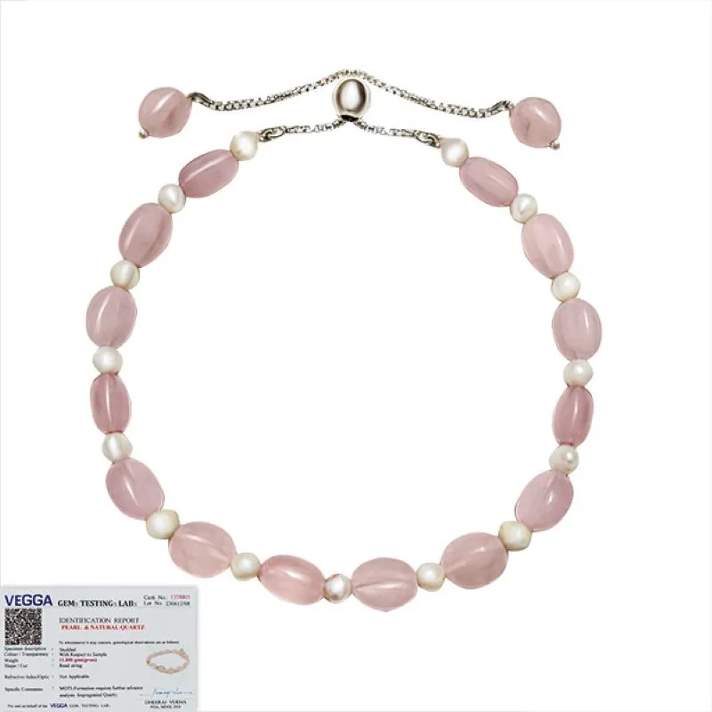 Fresh Water Pearl and Rose Quartz Bracelet