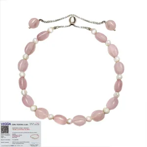 Fresh Water Pearl and Rose Quartz Bracelet