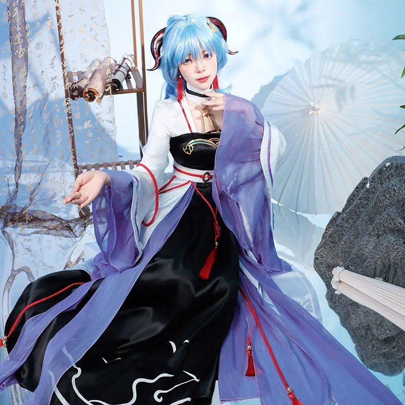 Genshin Impact Ganyu Hanfu Cosplay Costume