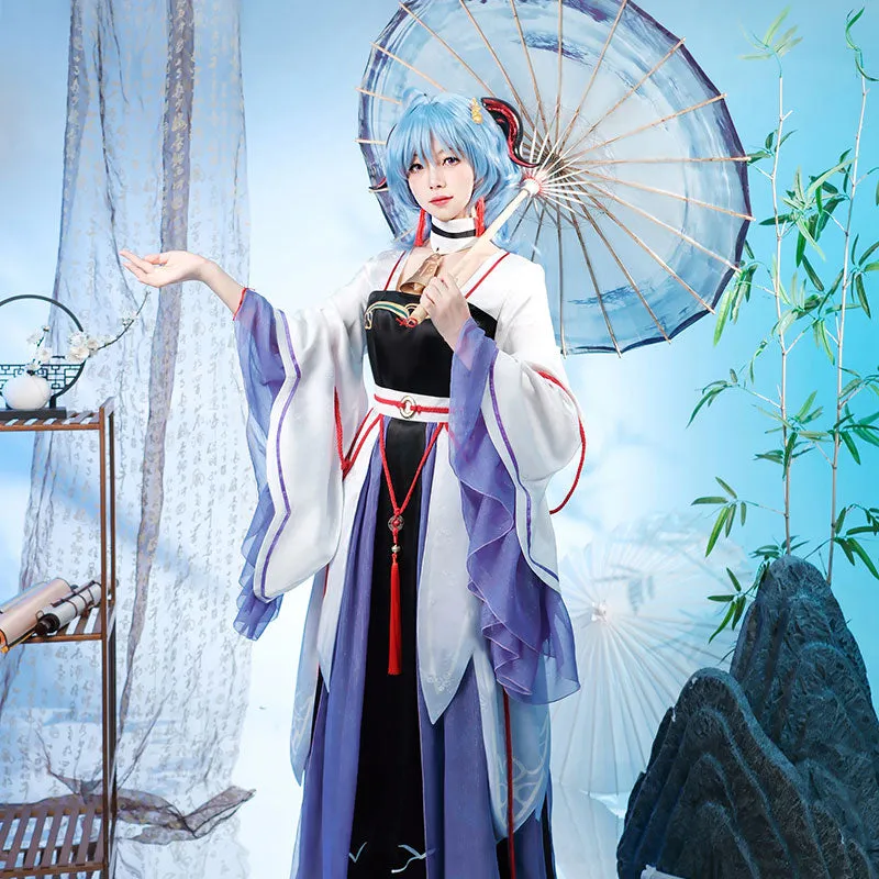 Genshin Impact Ganyu Hanfu Cosplay Costume