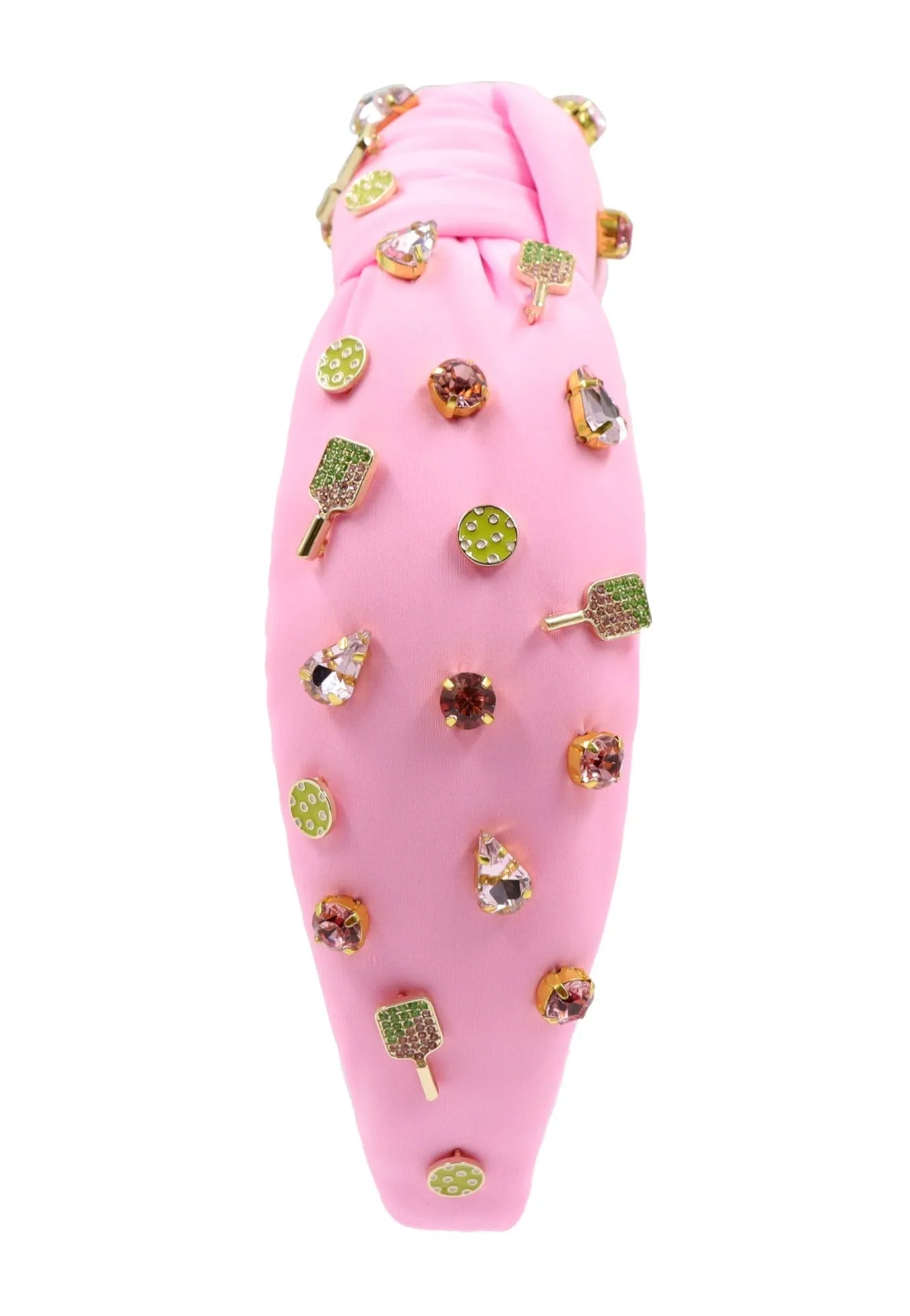 Hand Sewn Pickleball Jeweled Knot Headband