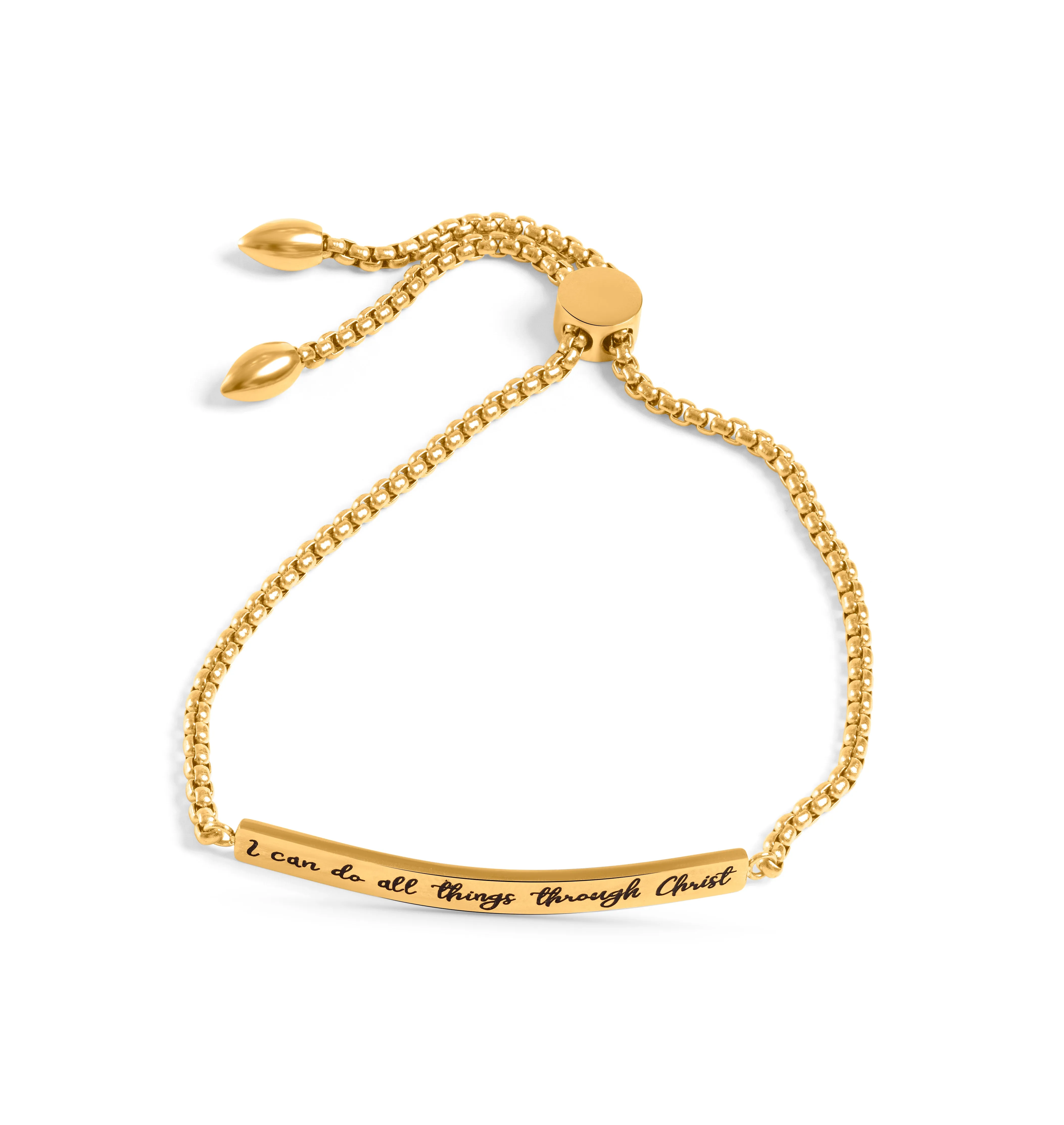 I Can Do All Things Gold Bar Bracelet
