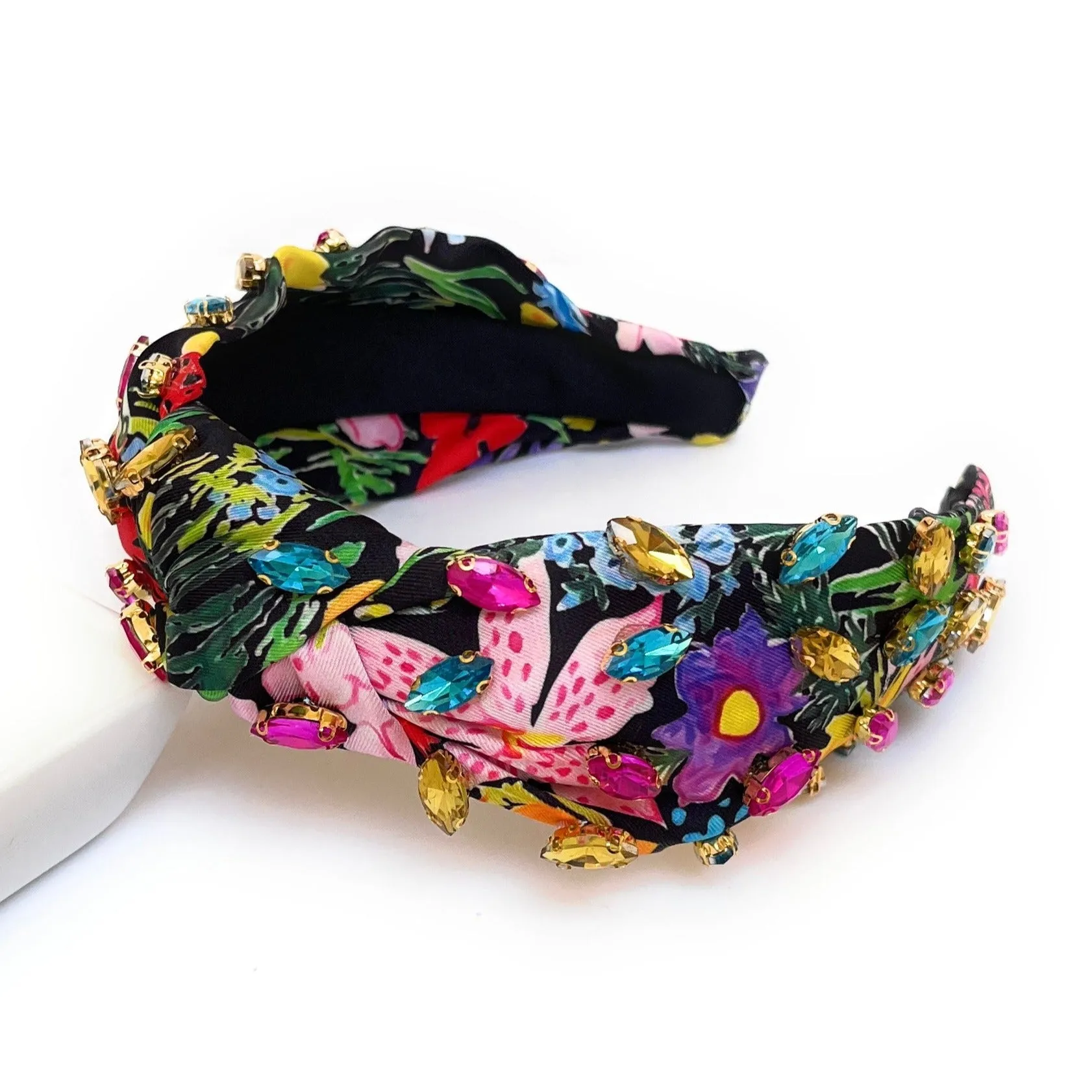 Isla Jeweled Knotted Headband