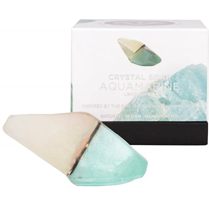 Large Vegan Aquamarine Mermaid Crystal Healing Soap, bracelet, in a Luxury box plus a FREE Bamboo Dish Best Spiritual Gift