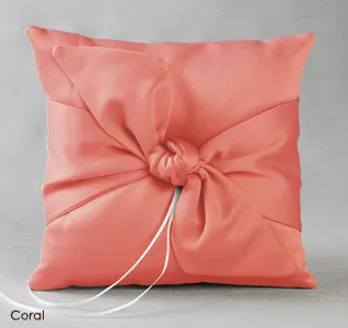 Love Knot in Color Ring Pillow