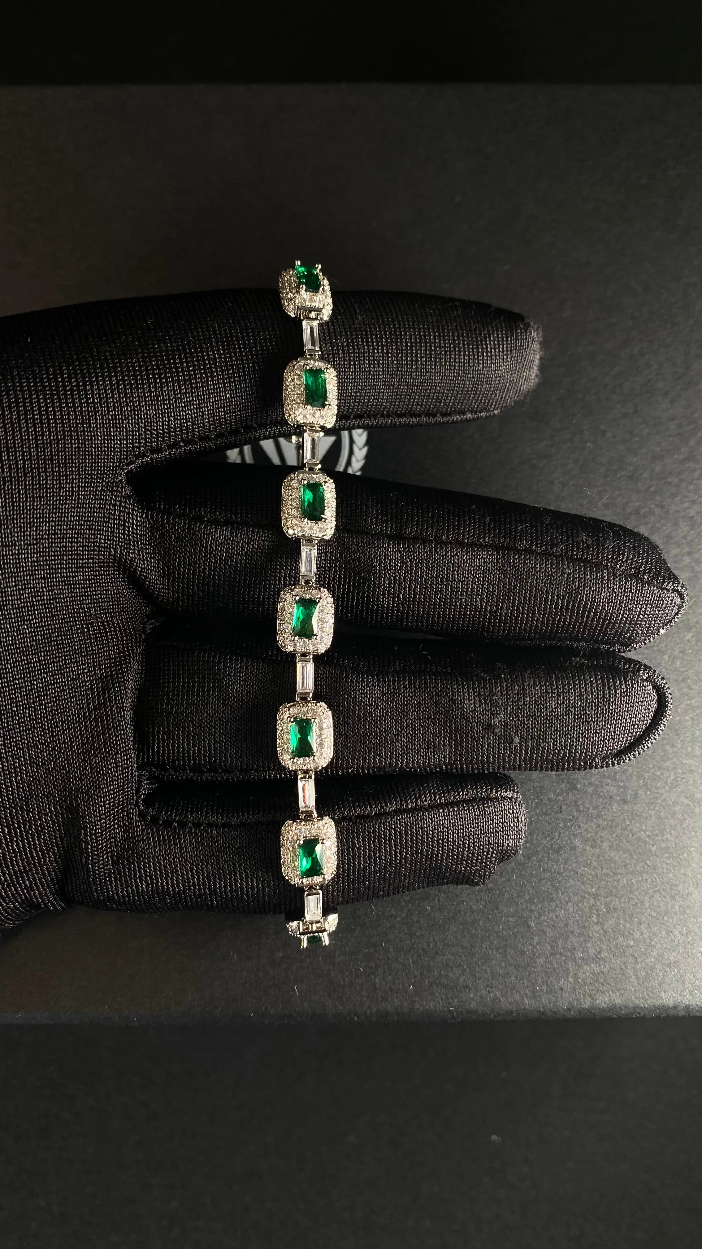 Luxury Iced Out Emerald-Cut Bracelet