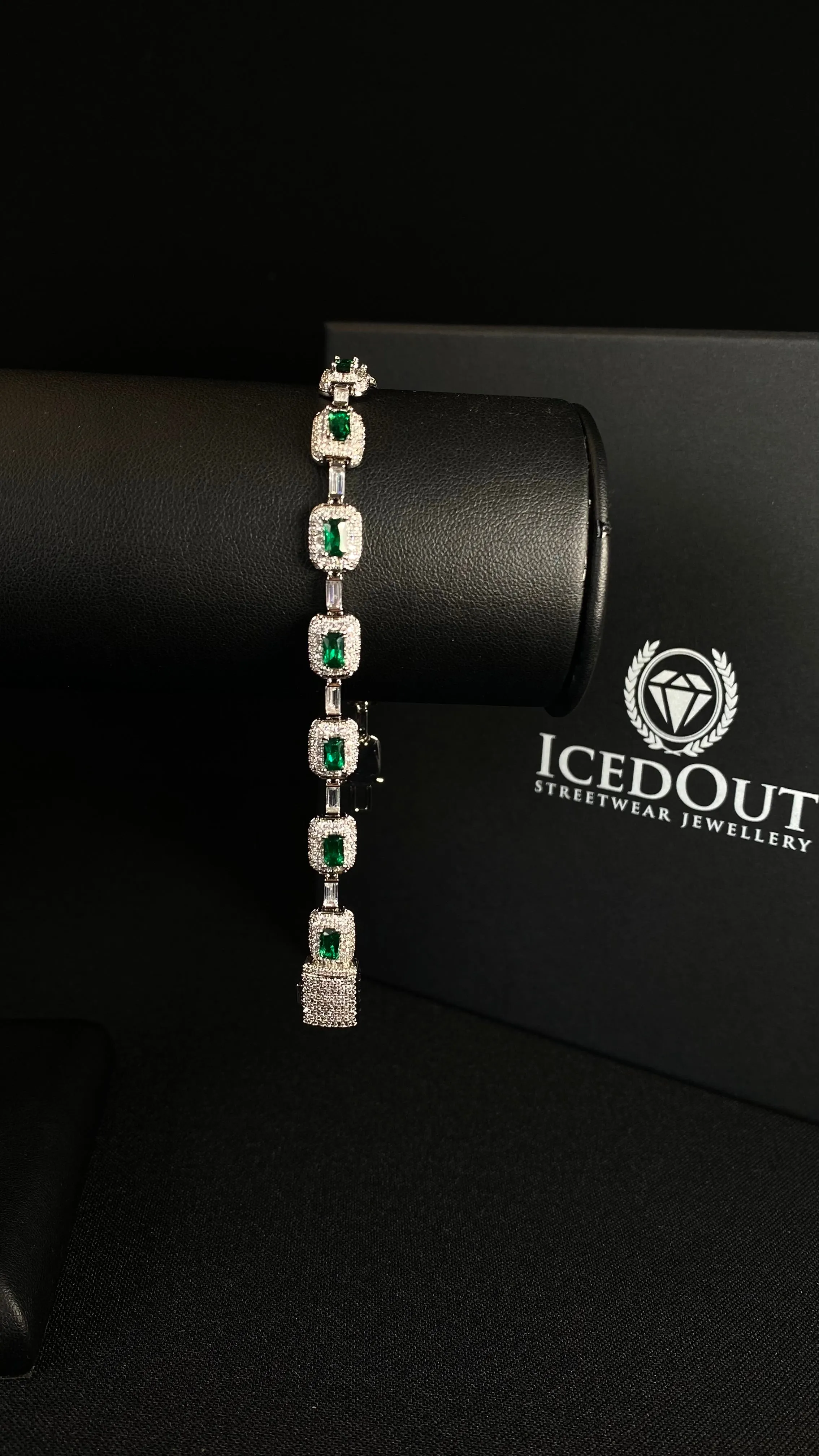 Luxury Iced Out Emerald-Cut Bracelet