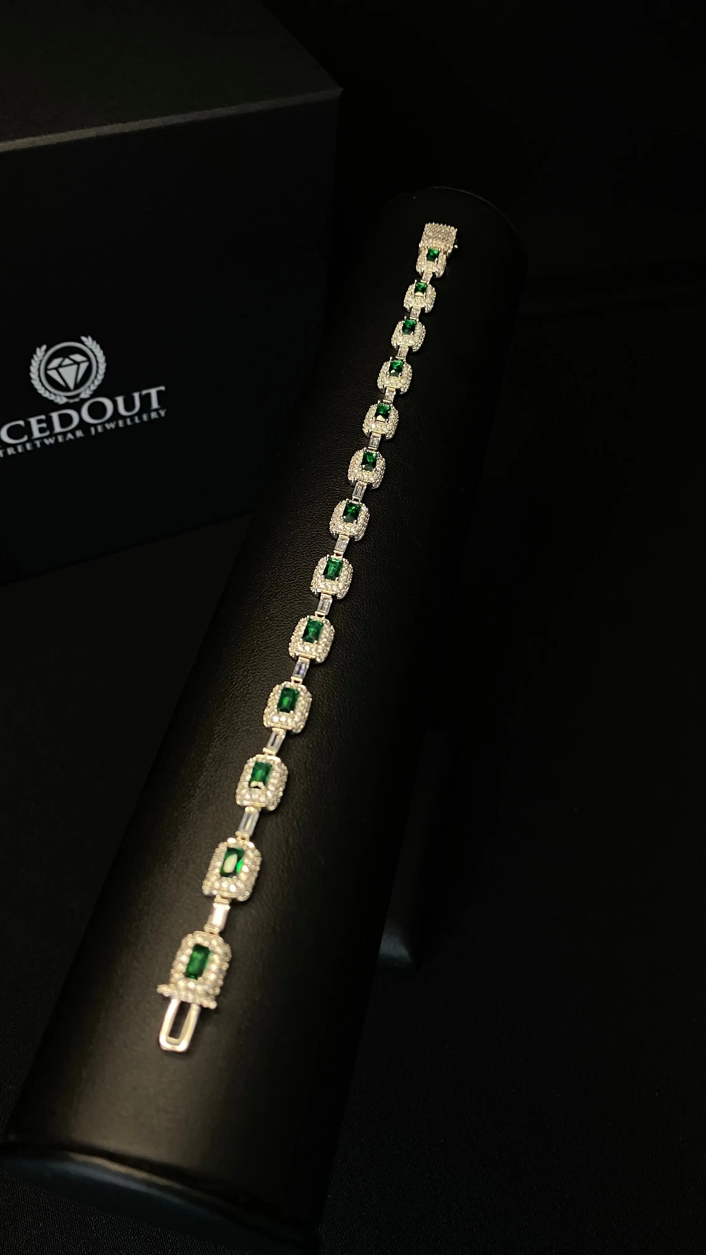 Luxury Iced Out Emerald-Cut Bracelet