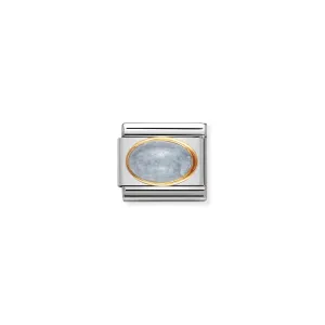 Nomination Classic Aquamarine 18ct Gold Charm