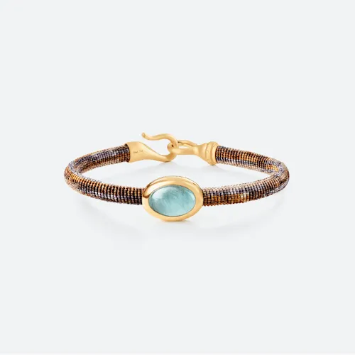 Ole Lynggaard Life Bracelet with Aquamarine 6mm - Velvet