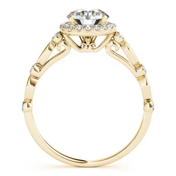 Round Moissanite Engagement Ring Diamond Setting - Twilight