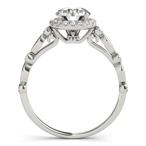 Round Moissanite Engagement Ring Diamond Setting - Twilight