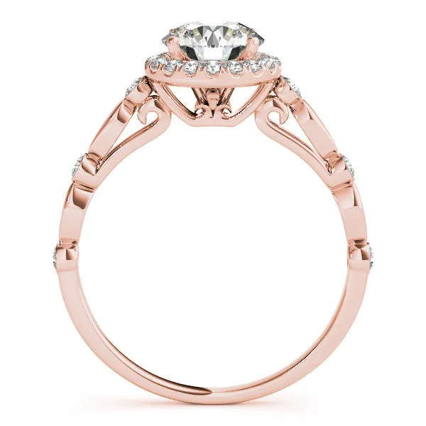 Round Moissanite Engagement Ring Diamond Setting - Twilight
