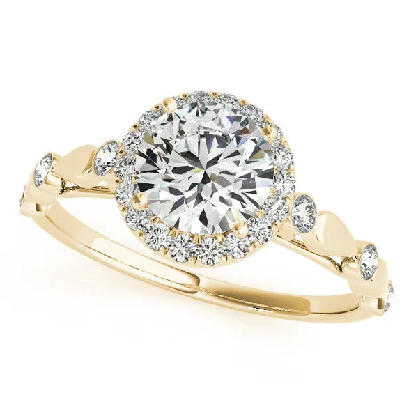 Round Moissanite Engagement Ring Diamond Setting - Twilight