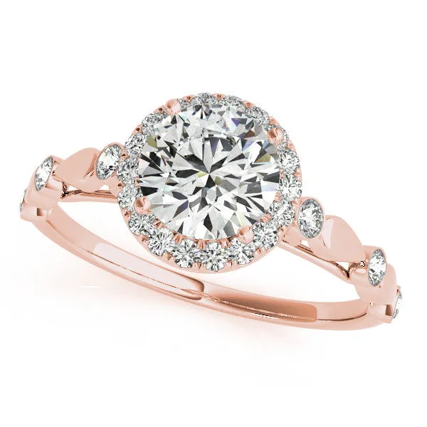 Round Moissanite Engagement Ring Diamond Setting - Twilight