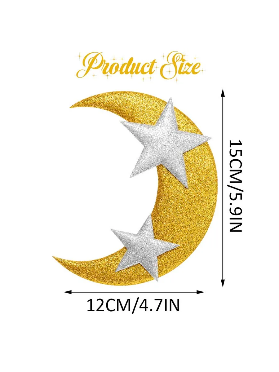 Star Hair Clip Sparkly Gold Moon Hair Barrette Party Wedding Hair Accessories