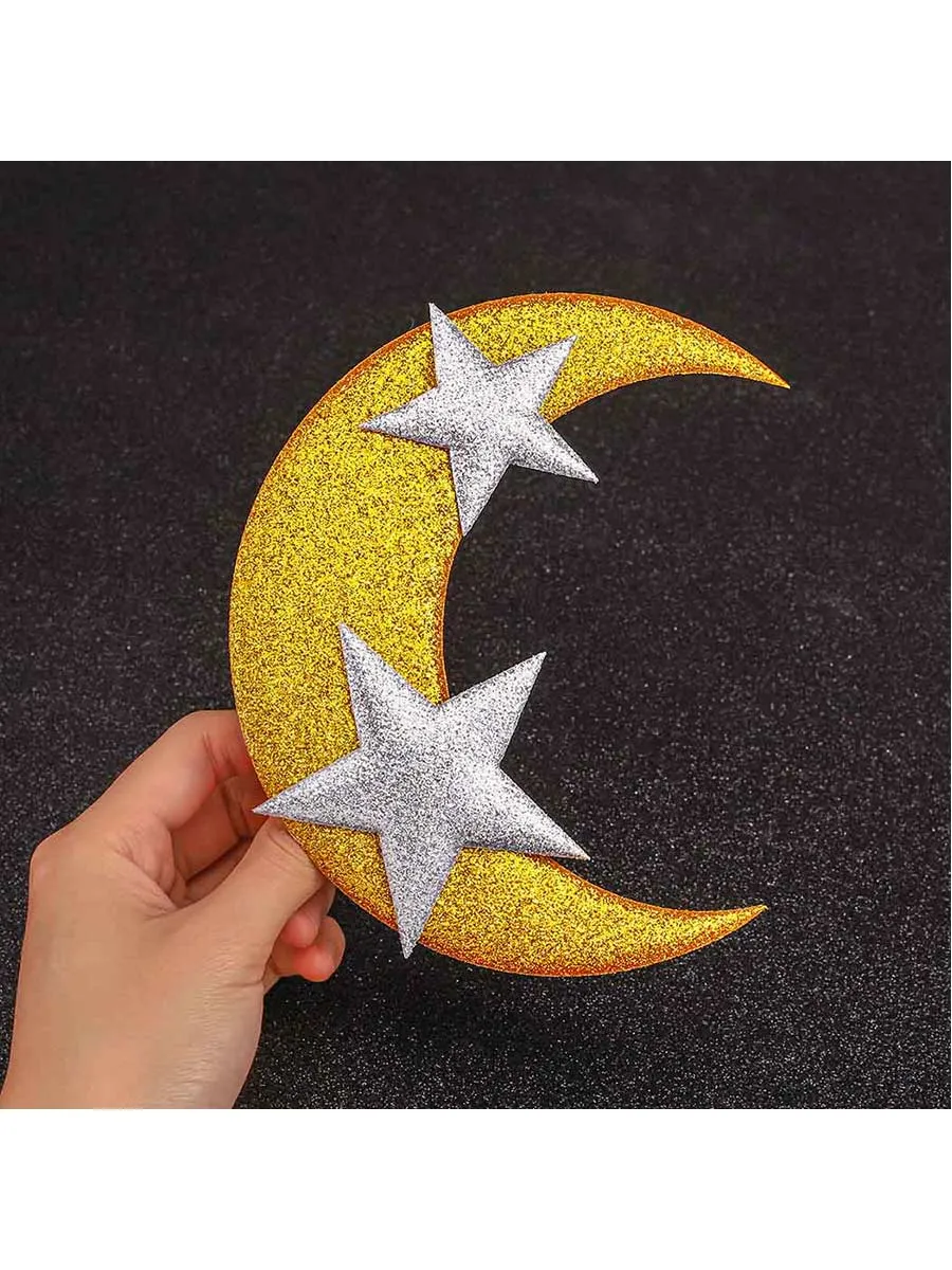 Star Hair Clip Sparkly Gold Moon Hair Barrette Party Wedding Hair Accessories