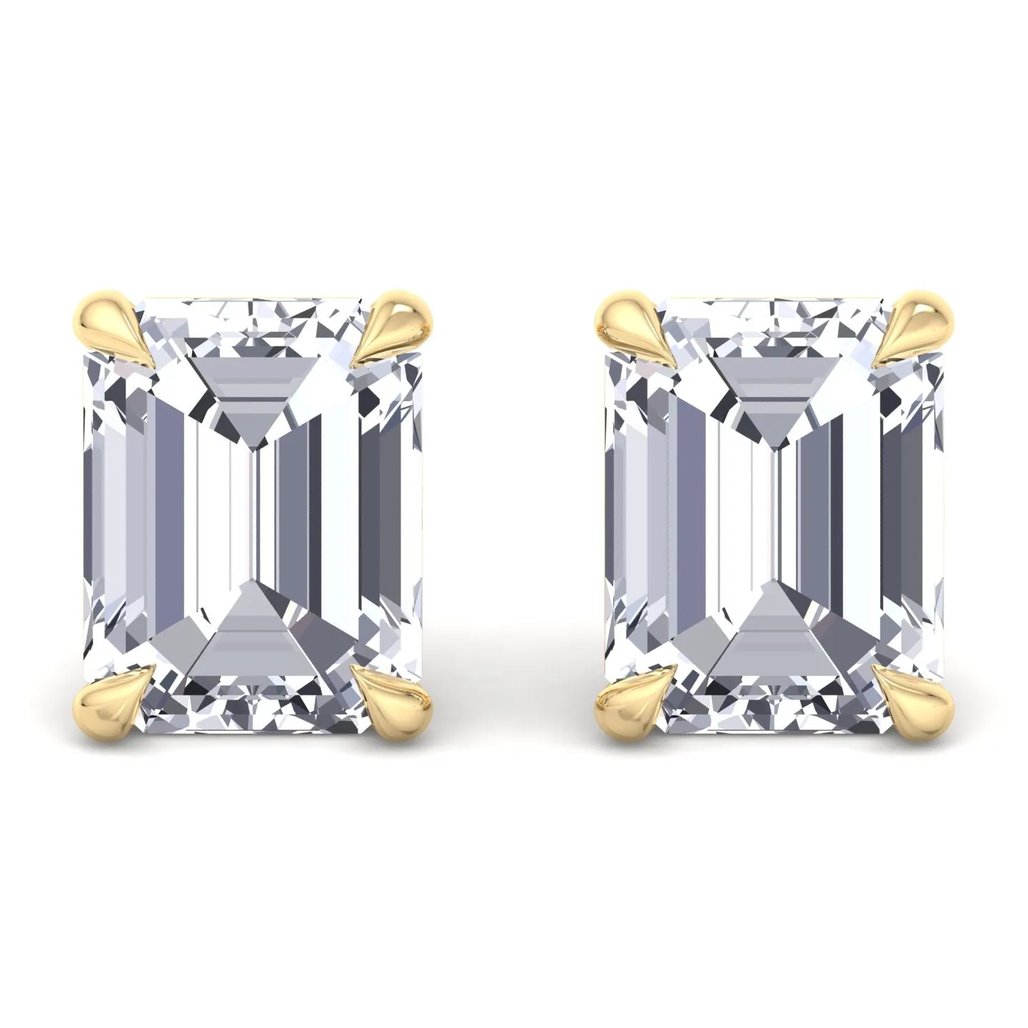 Whitney - Emerald Cut Studs