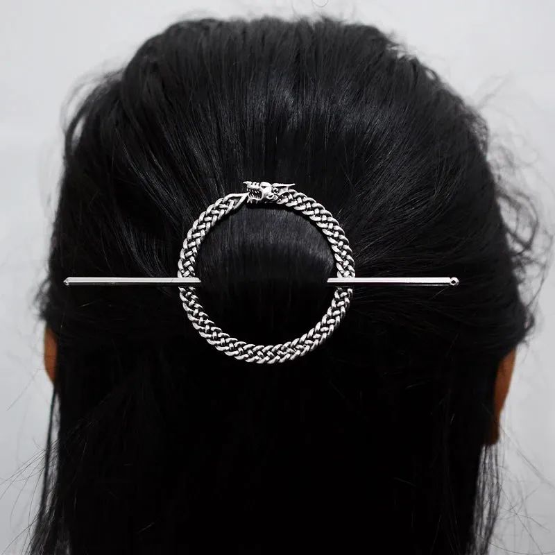 Witch Crescent Moon Cicada Butterfly Hair Barrette Woodland Pagan Hairpin for women wicca Gift