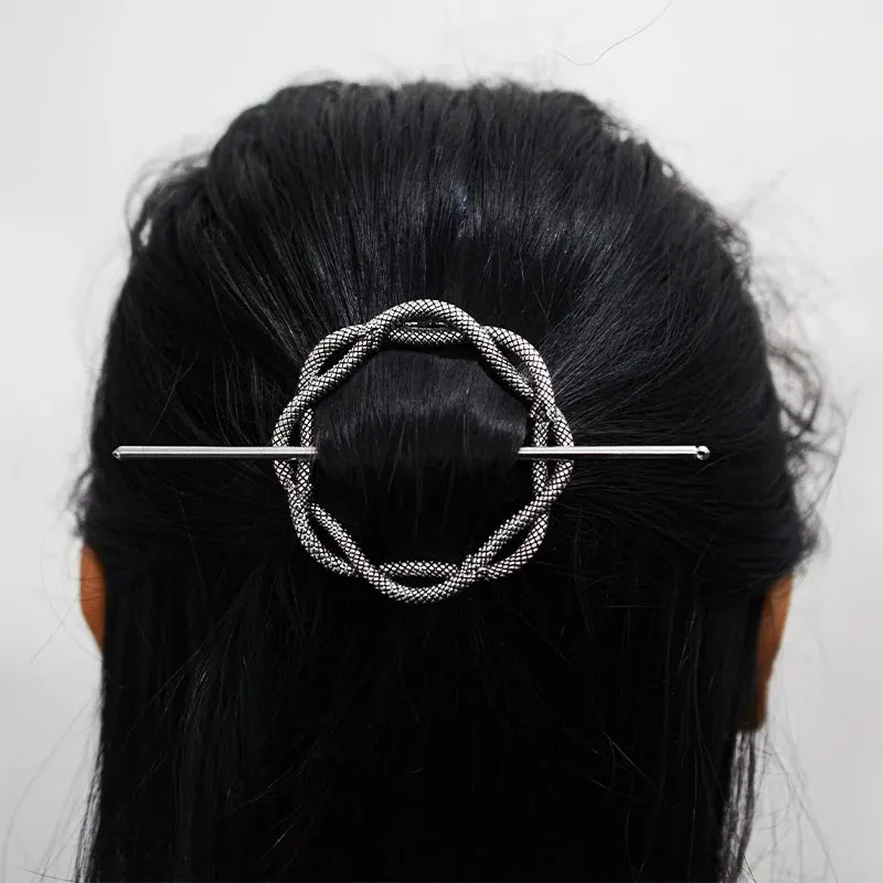 Witch Crescent Moon Cicada Butterfly Hair Barrette Woodland Pagan Hairpin for women wicca Gift