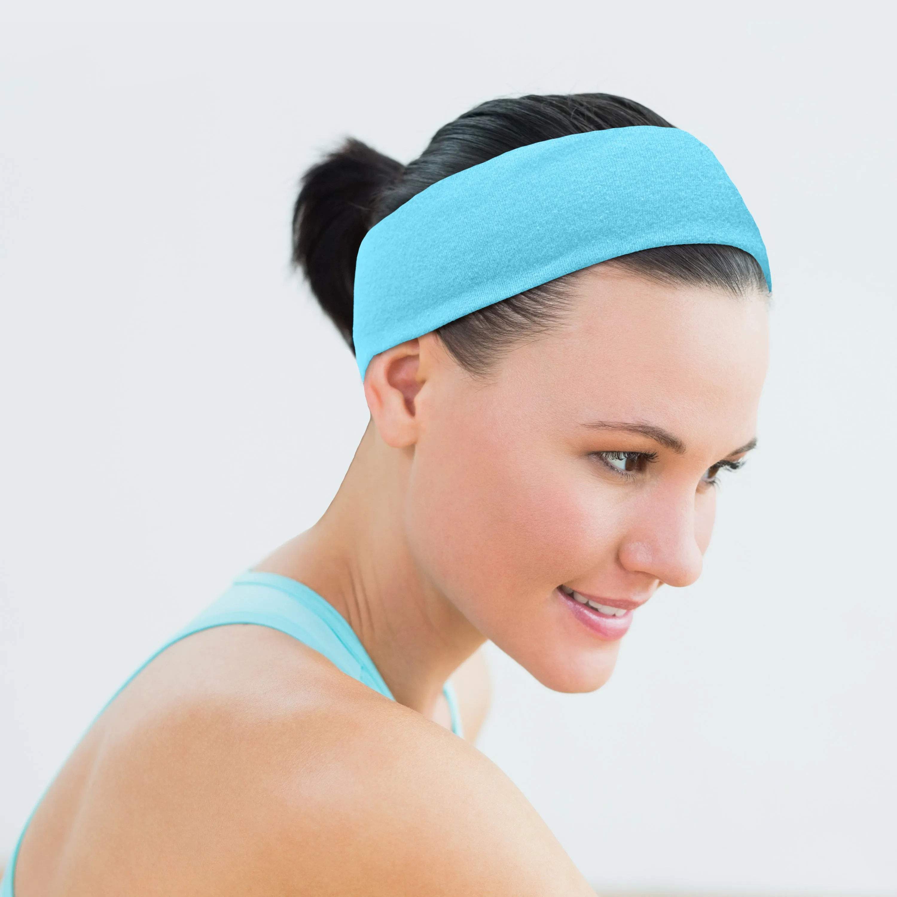 Women's Headbands Cotton Jersey 3" Wide Yoga Fitness Fashion Made in the USA Magenta